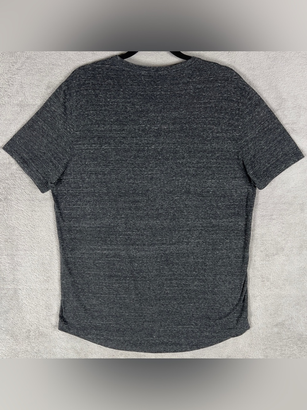 Buck Mason Slub Curved Hem T-Shirt Men's Large Charcoal Short Sleeve USA Made - Picture 7 of 11